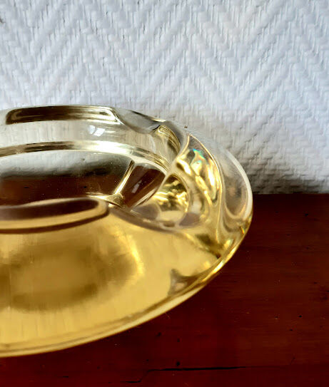Vintage yellow Murano ashtray, 1970