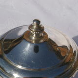 Tisher cup in silver metal and glass