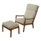 Senator armchair with stool, Ole Wanscher