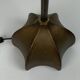 Brutalist bronze large cocoon table lamp, Dutch 1990s
