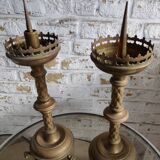 Paire de chandeliers d'église