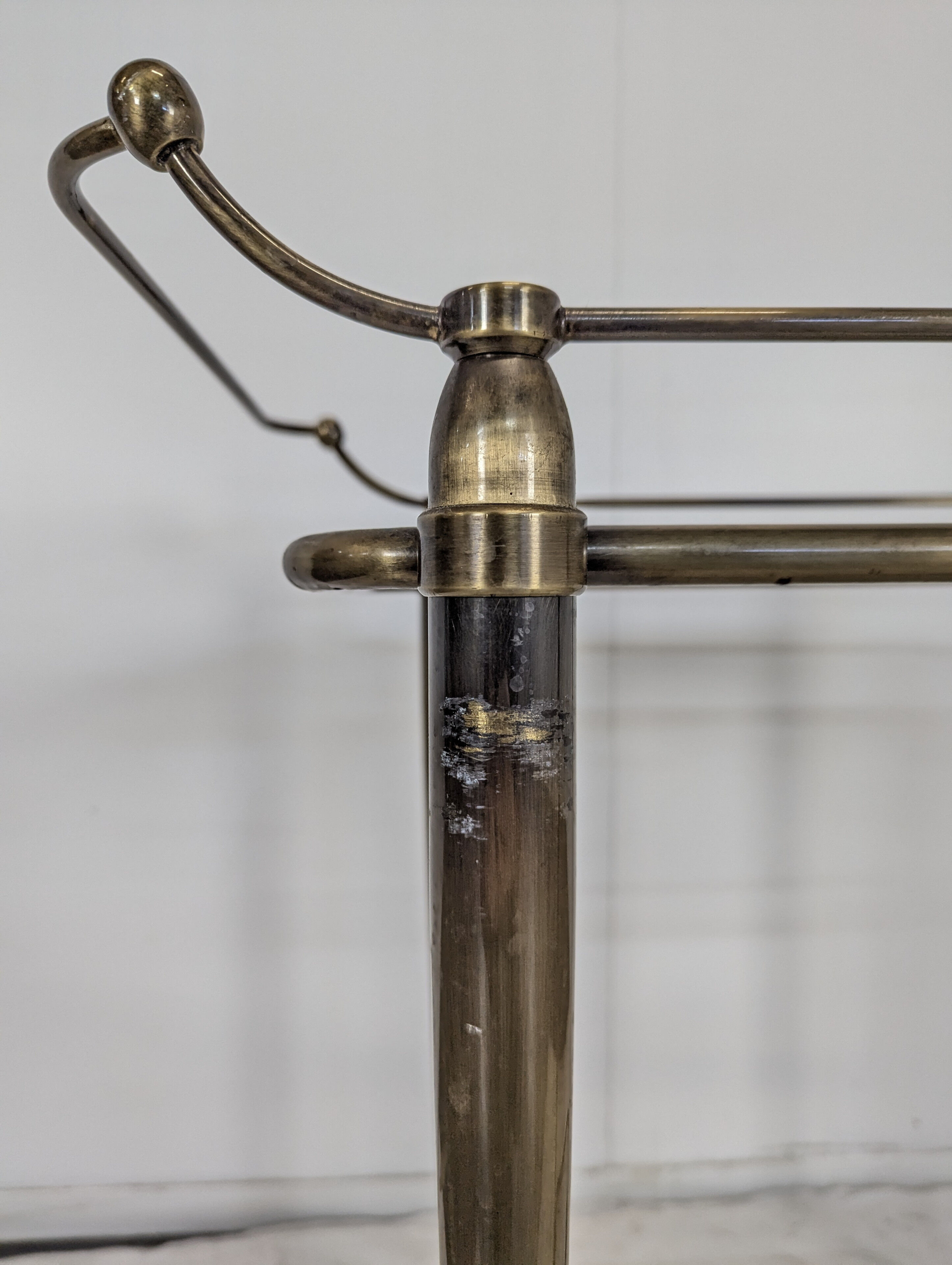 1950s brass rolling trolley