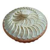 Plat à tarte vintage en barbotine