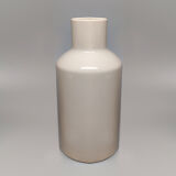 1970s Pair of Vases in Ceramic by F.lli Brambilla in Beige Color. Made in Italy