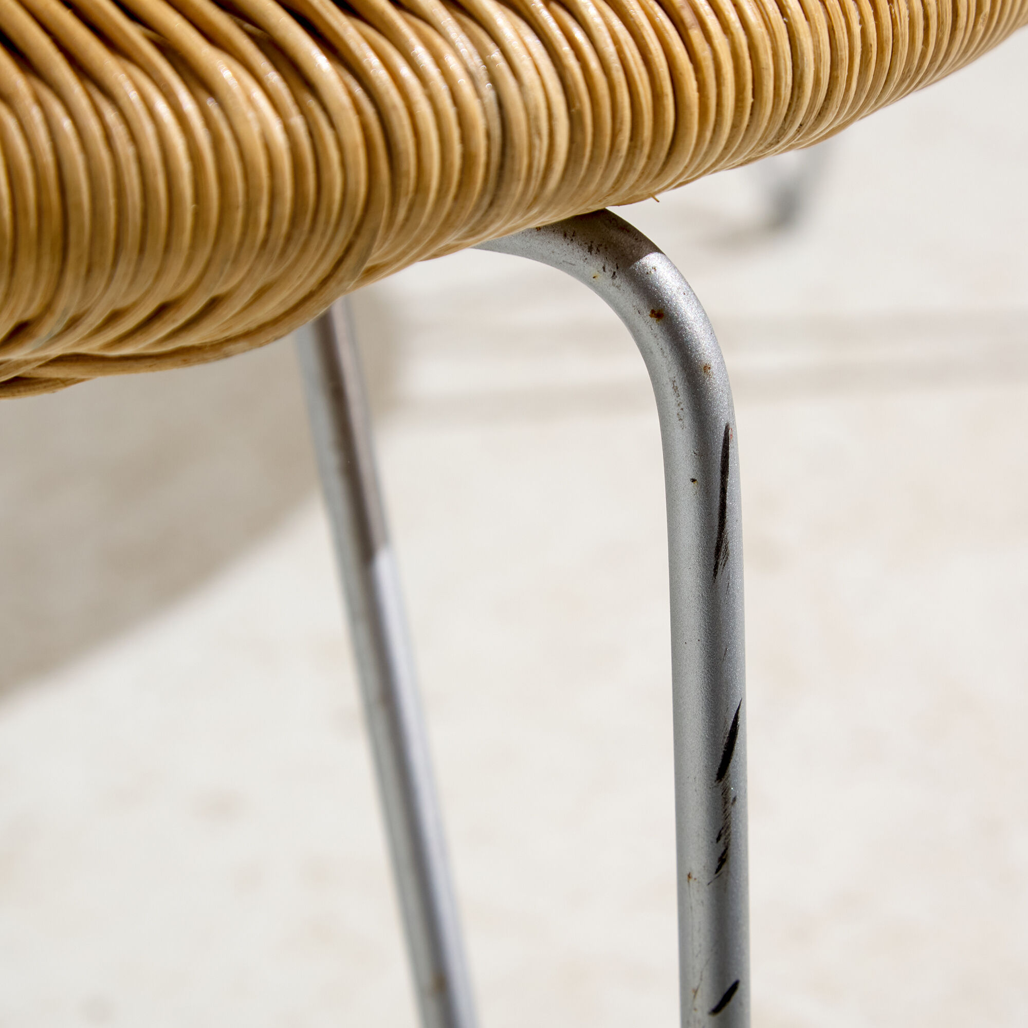 Vintage ikea rattan bench