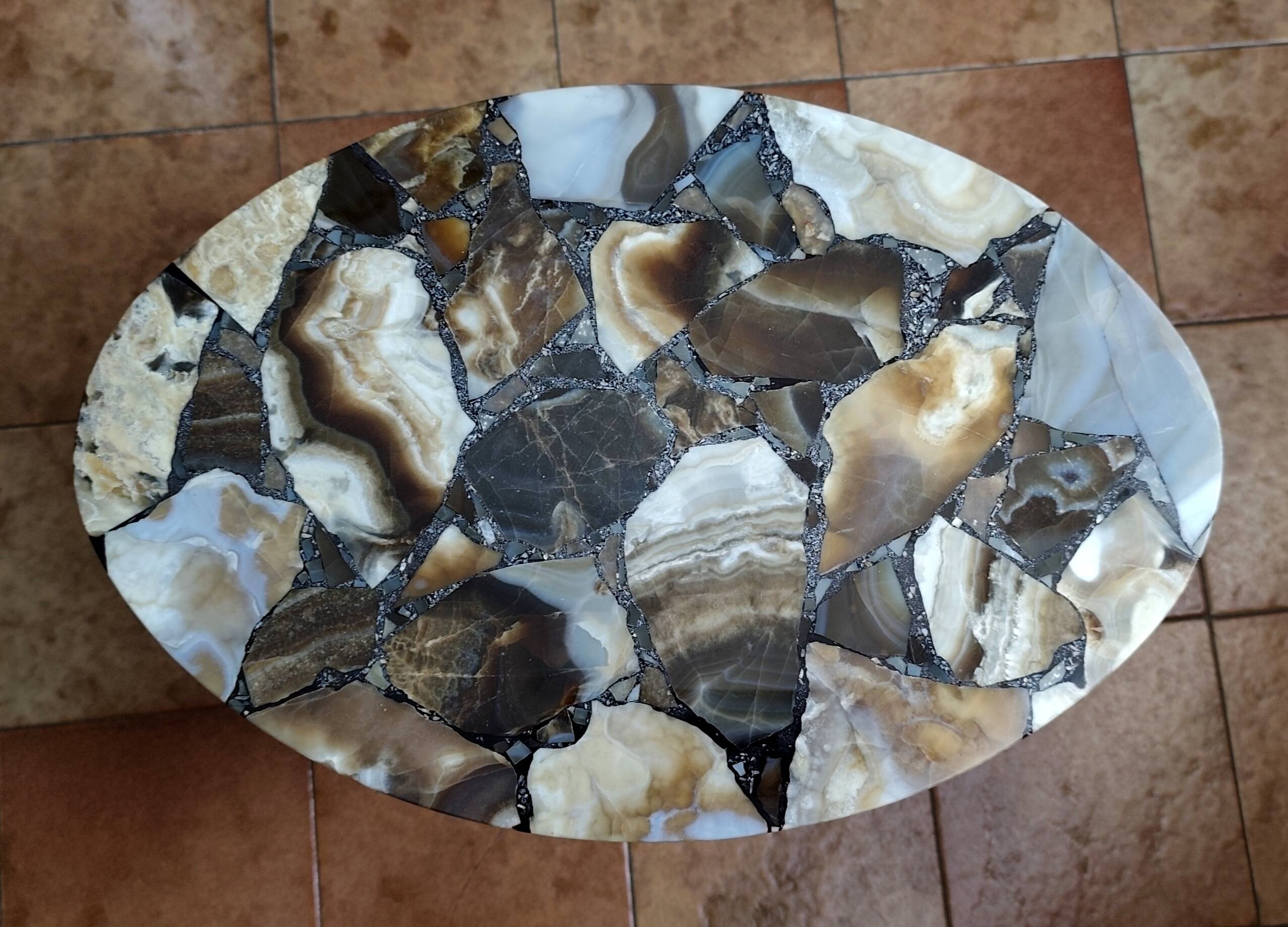 Set of 2 aragonite side tables – Unique pieces from Madagascar