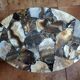 Set of 2 aragonite side tables – Unique pieces from Madagascar