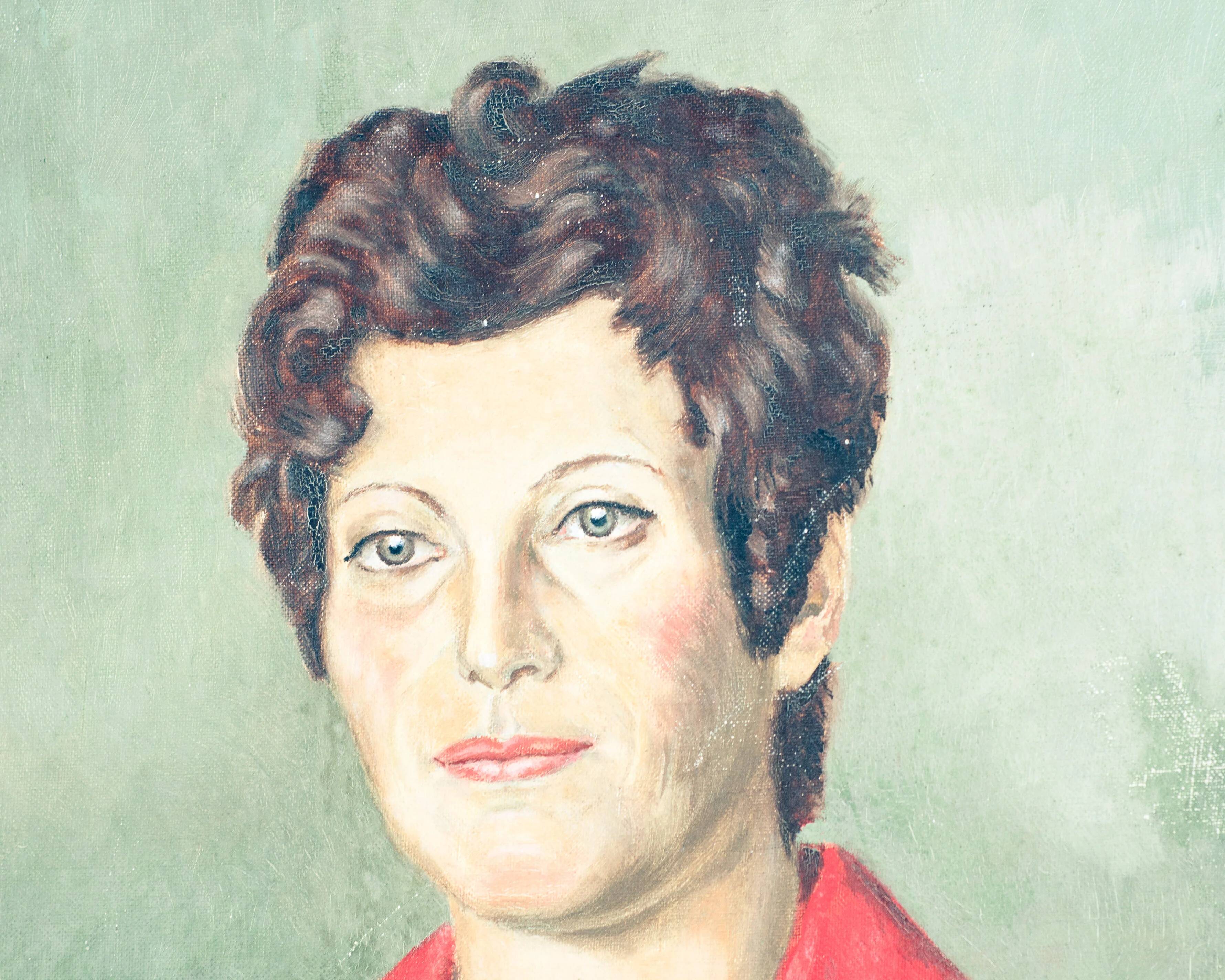 Portrait of a woman in the style of the 70s.