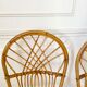 4 chaises en rotin vintage