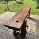Restored antique carpenter's workbench in solid oak - 245 cm