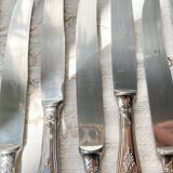 10 Vintage Rocaille Style Metal Knives