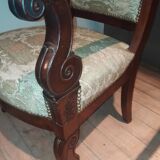 Paire de fauteuils Restauration en acajou