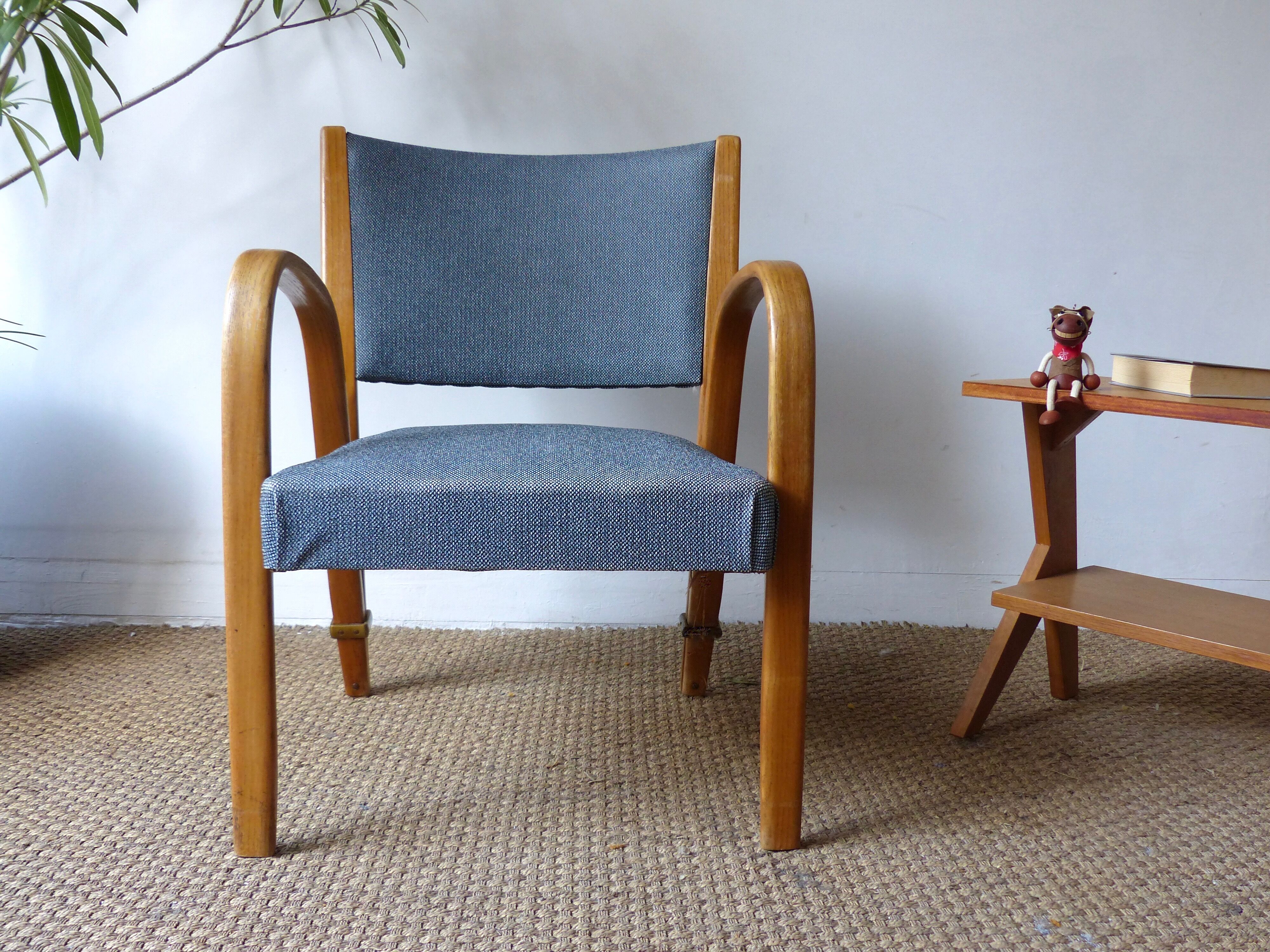 Vintage Steiner bow-wood armchair