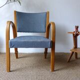 Vintage Steiner bow-wood armchair