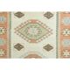 1970s vintage Turkish Oushak handmade wool cotton beige area rug 127x186