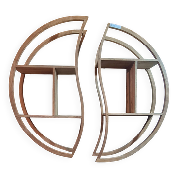 YIN YANG TEAK BOOKSHELF