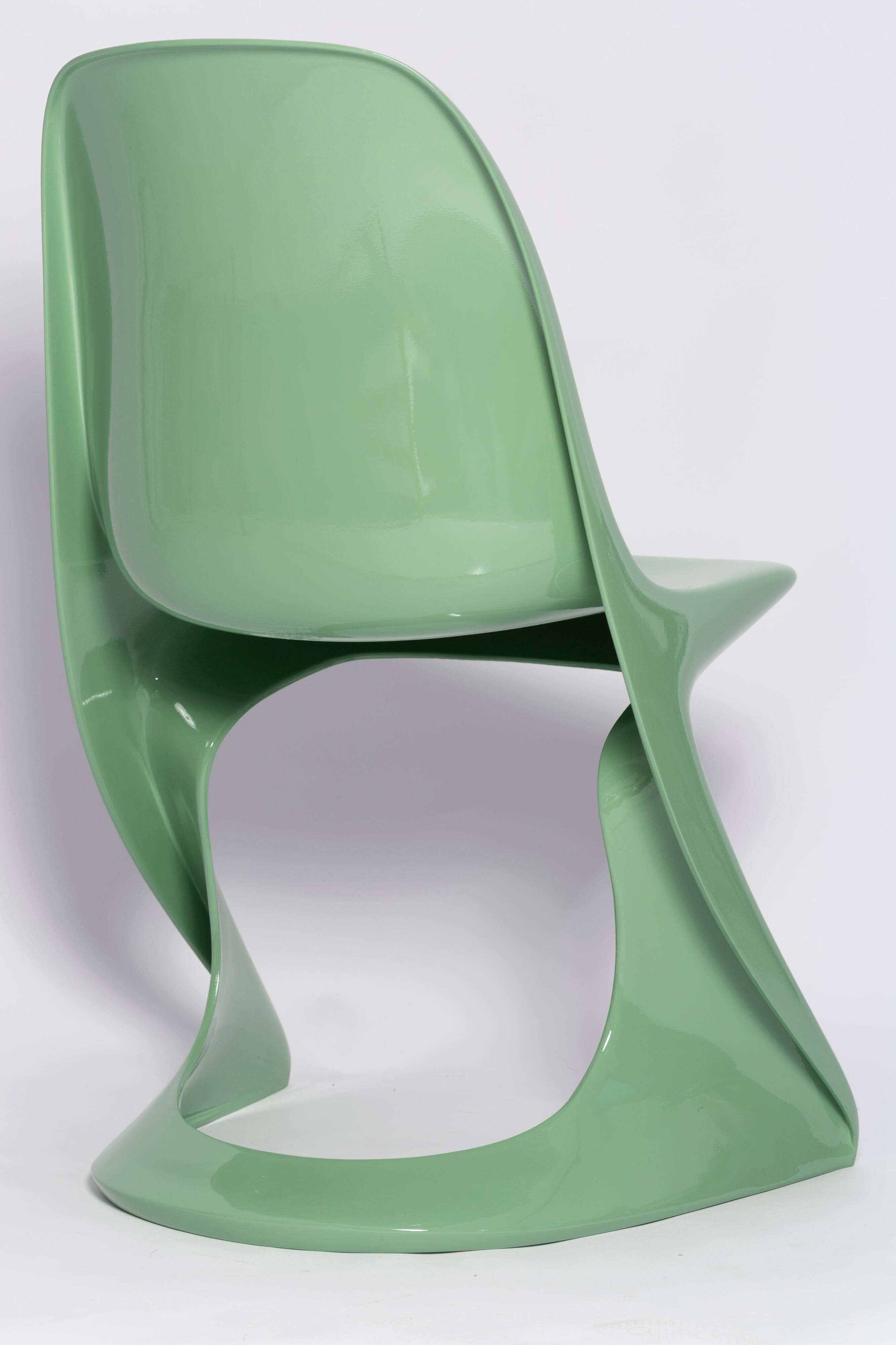 Mid-century Casalino chair in jade green, Alexander Begge, Casala, Germany 1970s.
