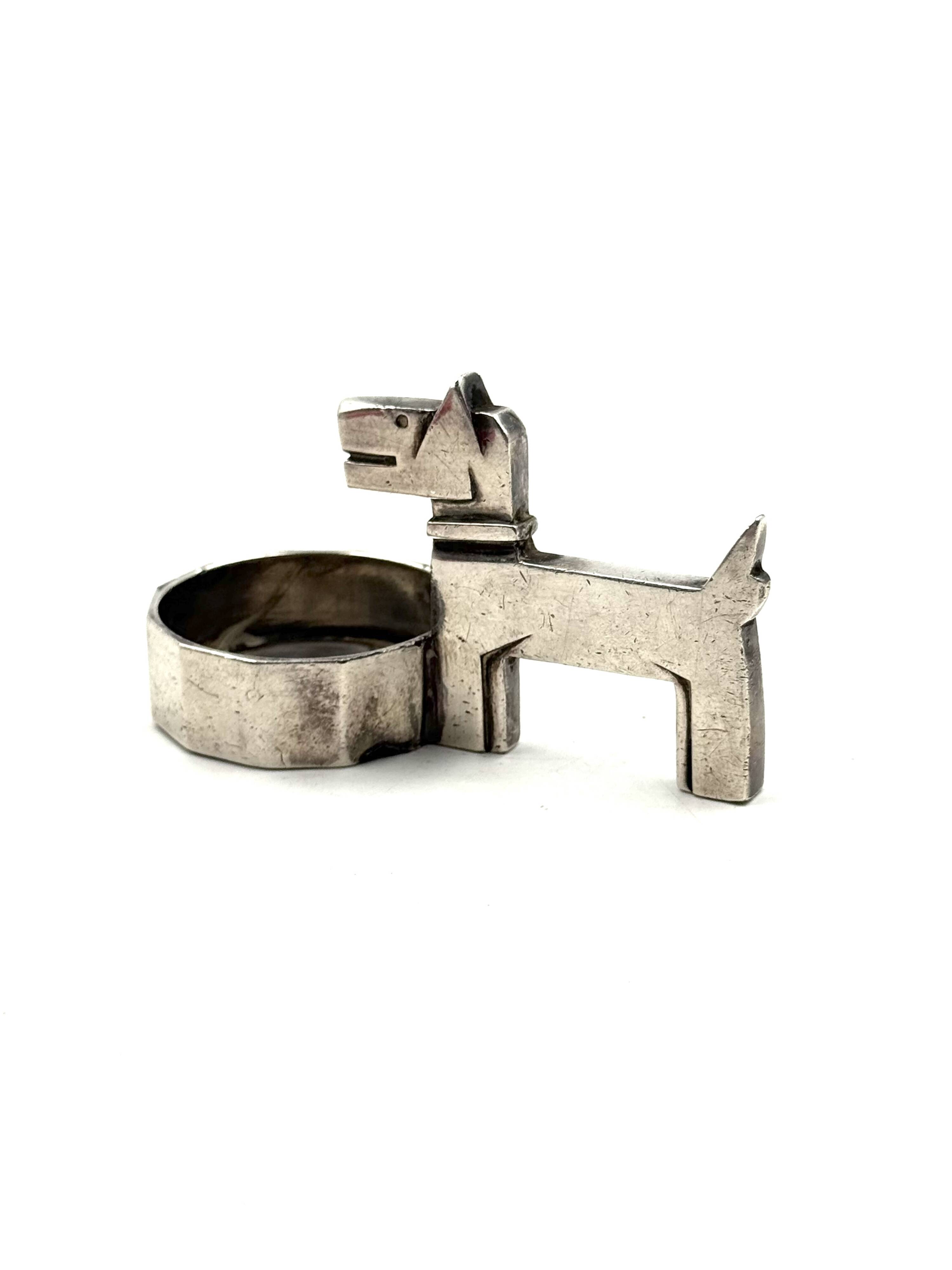 Art Deco silver-plated Ric & Mac small ashtray, Edouard Marcel Sandoz, Gall