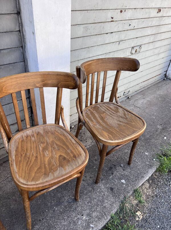 (Lot) 5 Anciennes Chaises Bistrot