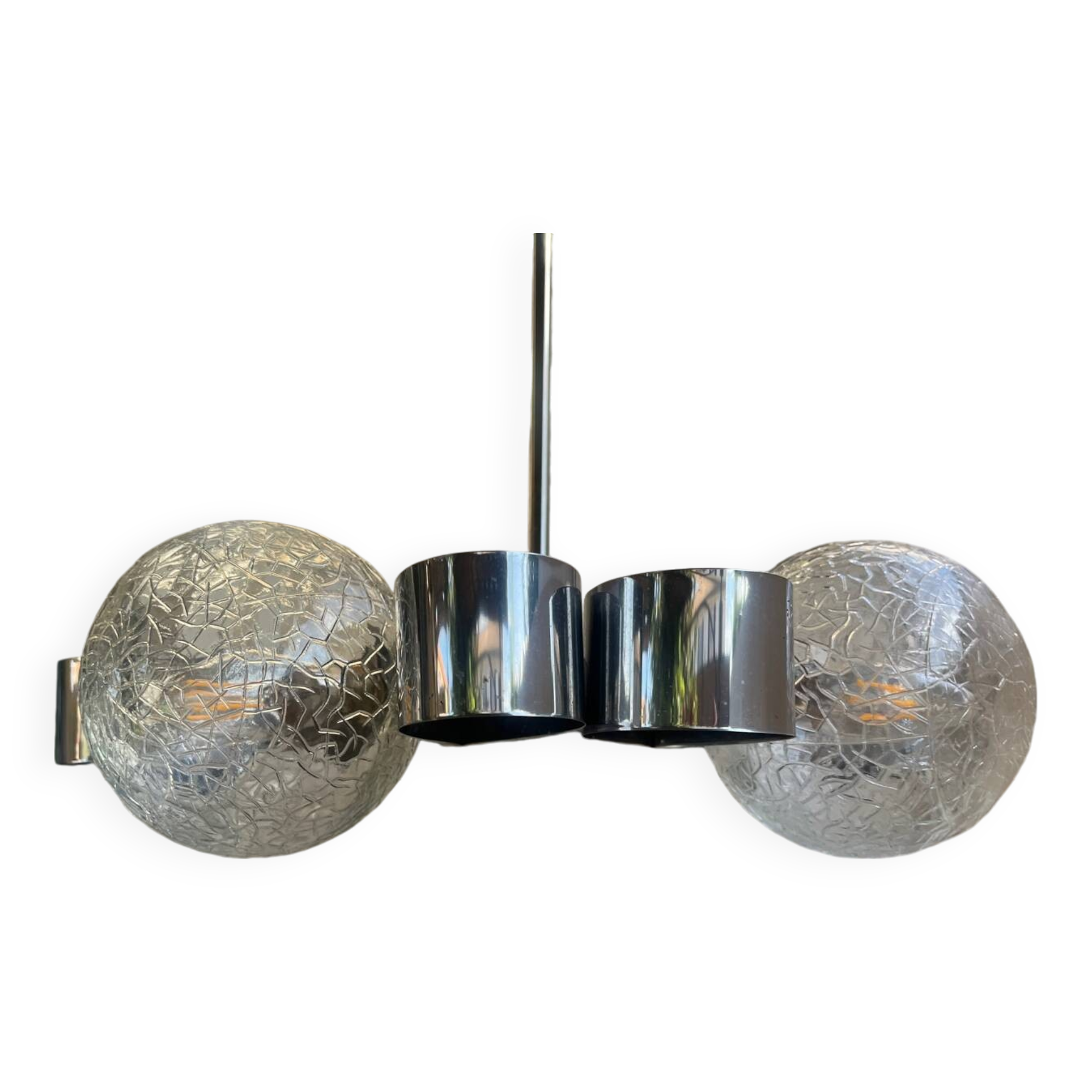 70s Space Age style gold chandelier