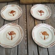 4 flat plates old ceramics from Badonviller collection paradis