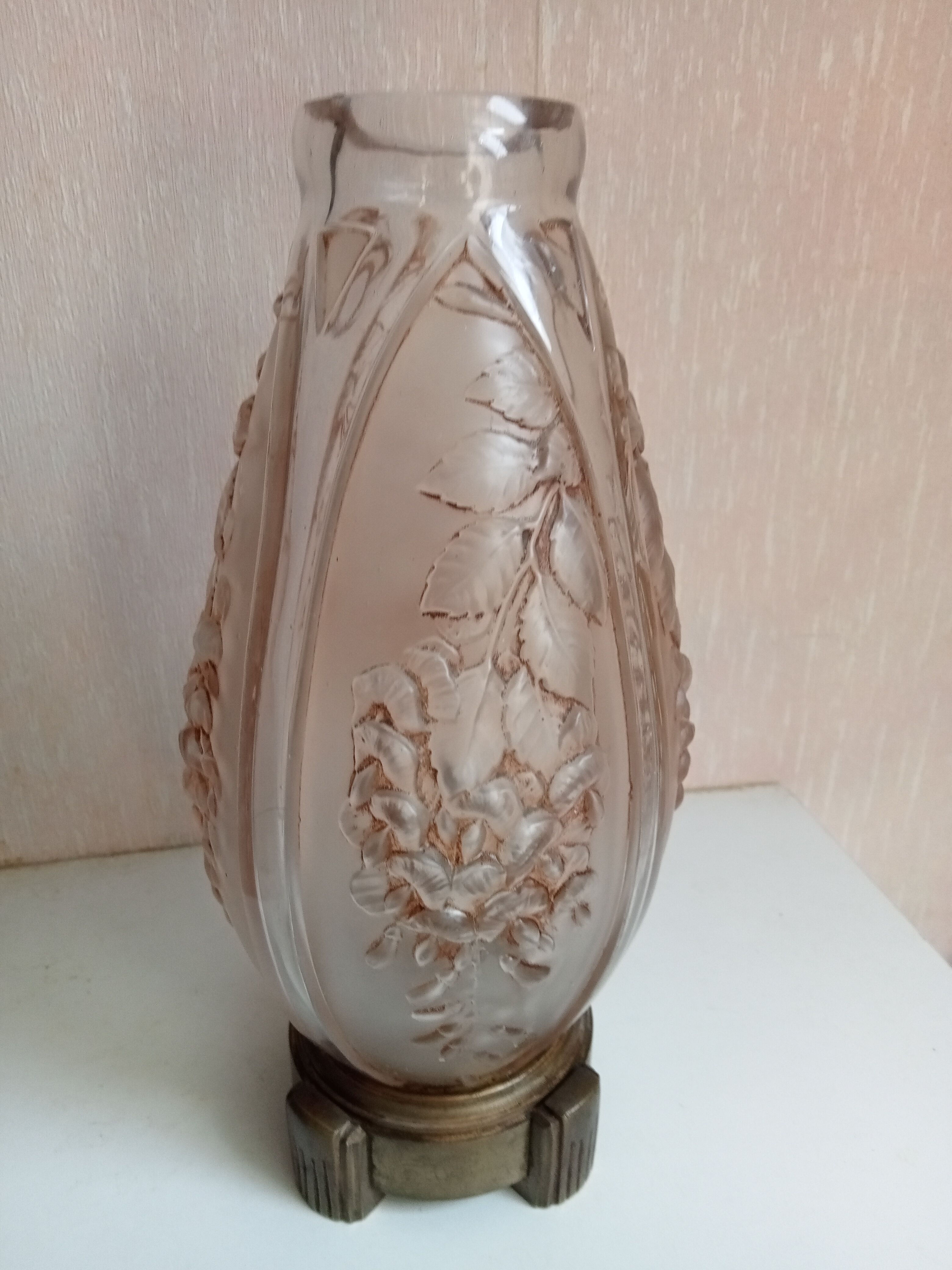 Vase lamp signed Daillet, periode art deco 1900-29, height 26 cm