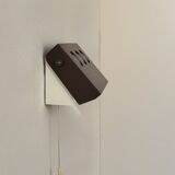 Vintage adjustable wall light, brown painted metal, Denmark, 1970