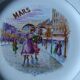 Ancienne Assiette St Amand Lebacqz & M. Bouchart " Les mois de l"année "