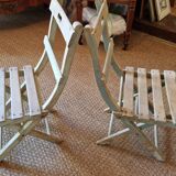 Paire de chaises d'enfant  en bois