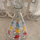 Carafe and 4 glasses with design and vintage patterns 1950/60