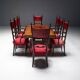 High-back dining chairs by Aldo Tura, Italy, 1962