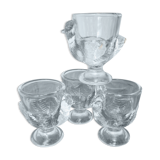 4 glass chicken shells