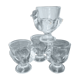 4 glass chicken shells