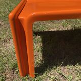 Orange fiberglass coffee table