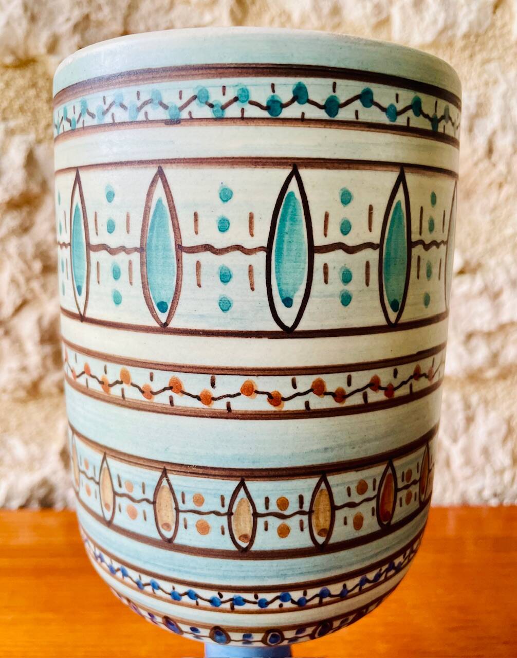 Mid-century ceramic vase by Louis Bacculini, Vallauris, 1950s/60s