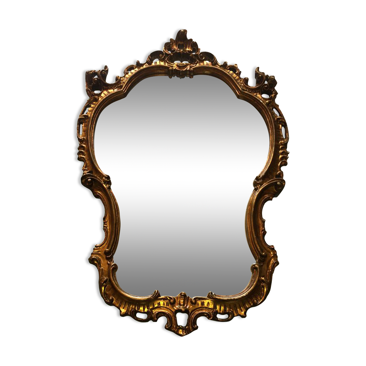 Miroir doré de style Louis XVI 95 x 65cm