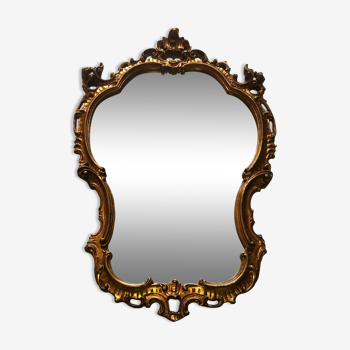 Miroir doré de style Louis XVI 95 x 65cm