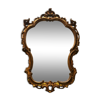 Miroir doré de style Louis XVI 95 x 65cm