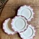 Set of 4 vintage flat plates in Limoges porcelain