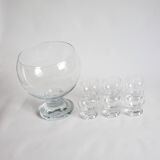 Glass Punch Bowl By Erkkitapio Siiroinen For Riihimaen Lasi, Finland 1970S