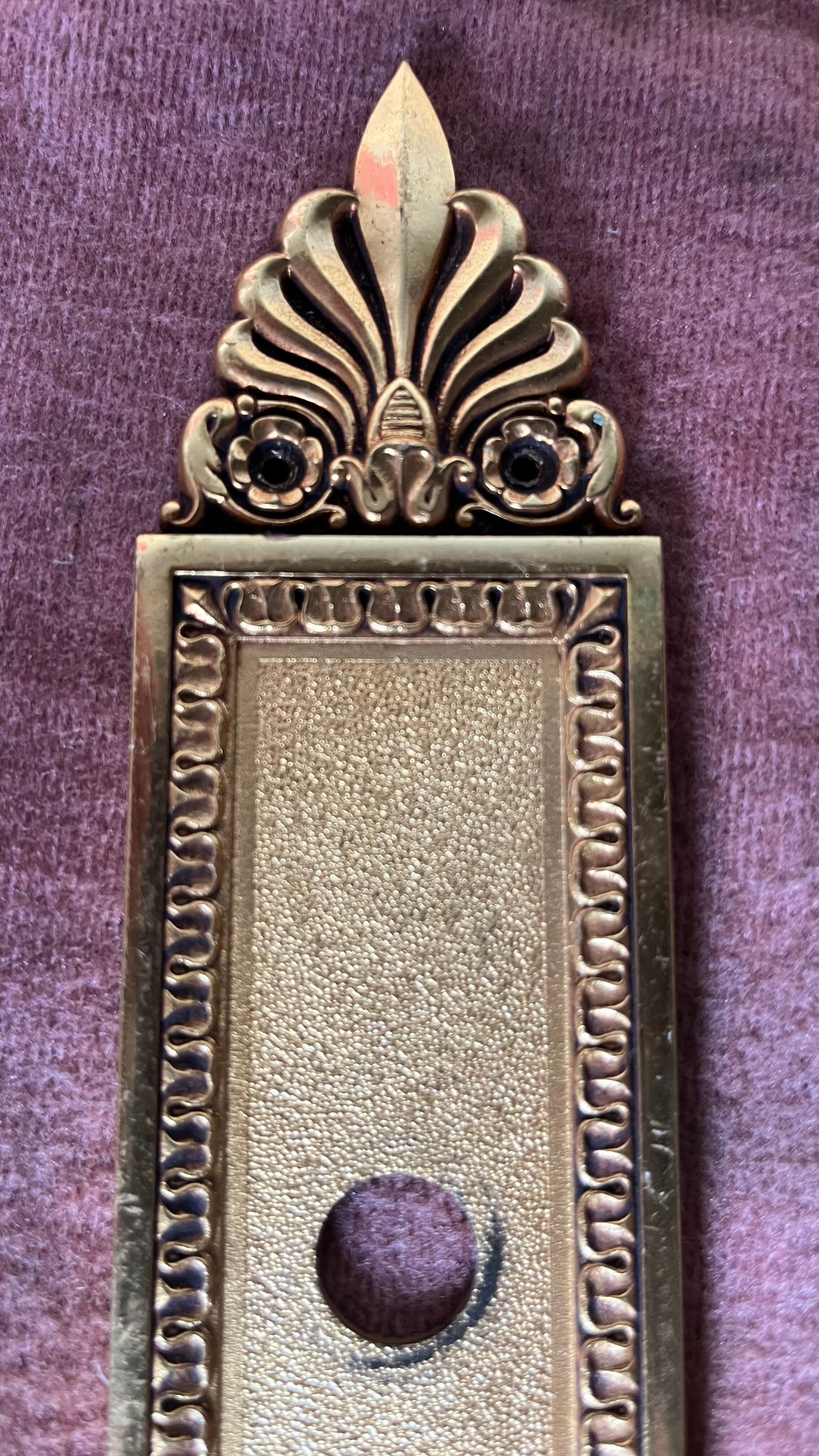 Pair of brass cleaning plates