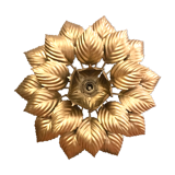 Gold metal leaf ceiling