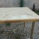 Antique vintage coffee table with marble top