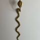 Large brass cobra wall candle holder