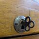 Antique tambour file cabinet, high-end, single, France, 1930s