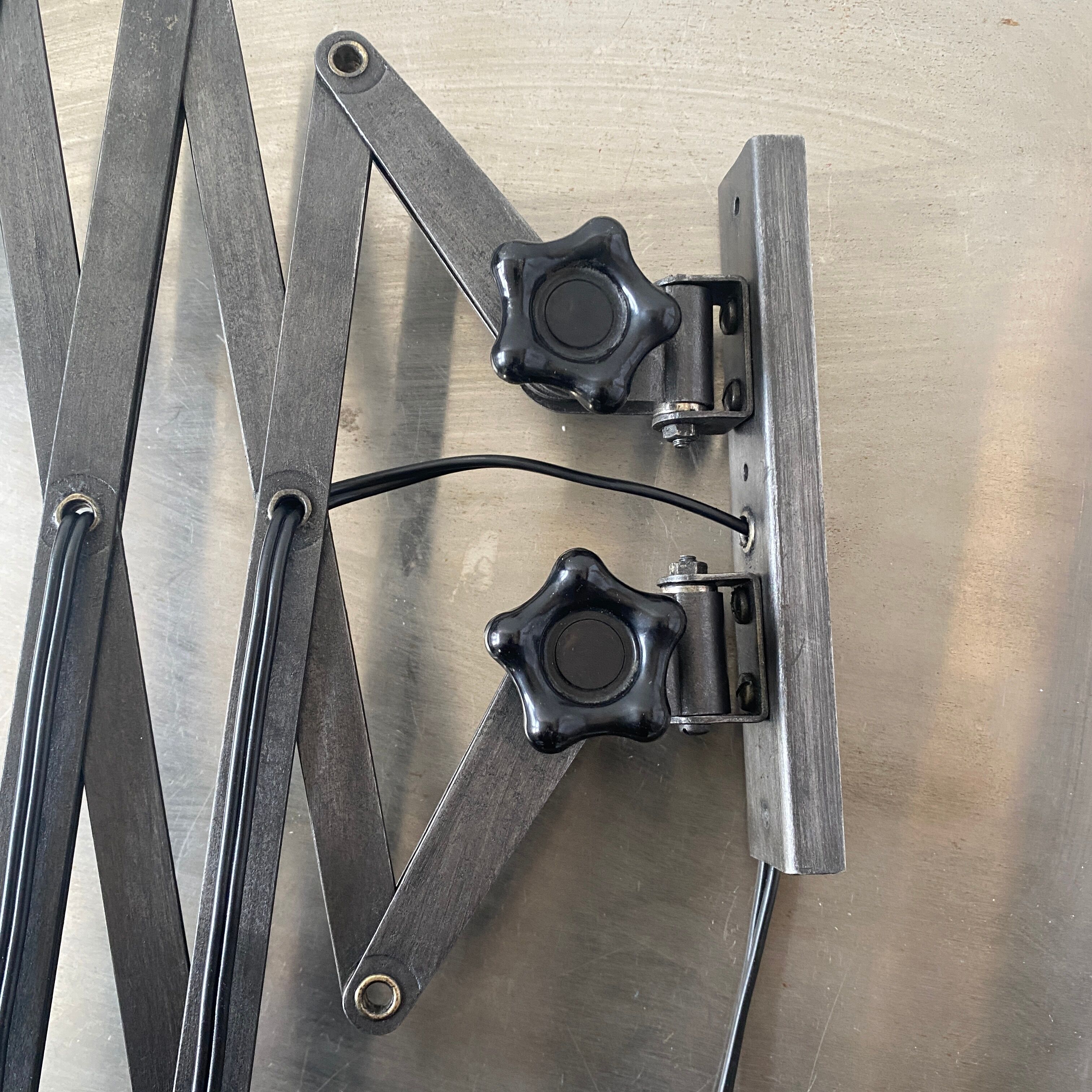 Old industrial accordion lamp