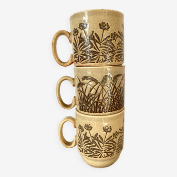 Ensemble de 3 mugs vintage made in England