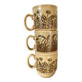 Ensemble de 3 mugs vintage made in England