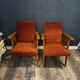 Pair of restored vintage compass armchairs from the 1950s/1960s.