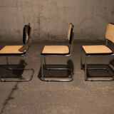 Set of 3 vintage B32 chairs by Marcel Breuer